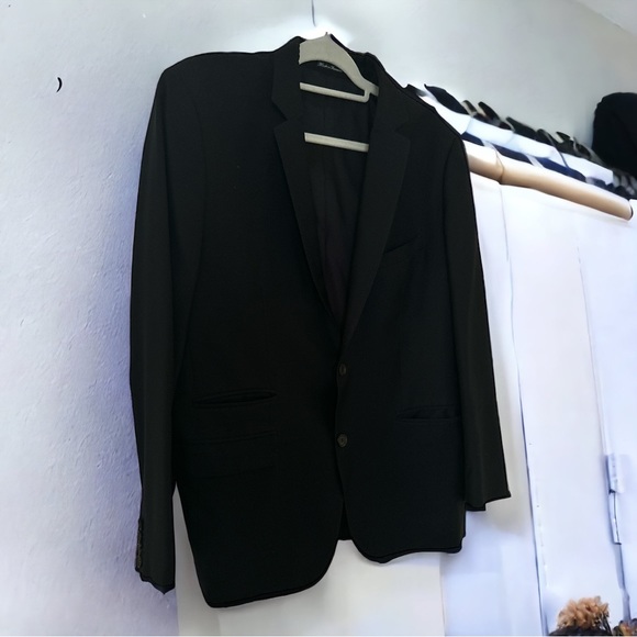 Vintage Anne Valerie Hash pour Cartier mens blazer 54 EU 44 US black - Picture 3 of 10